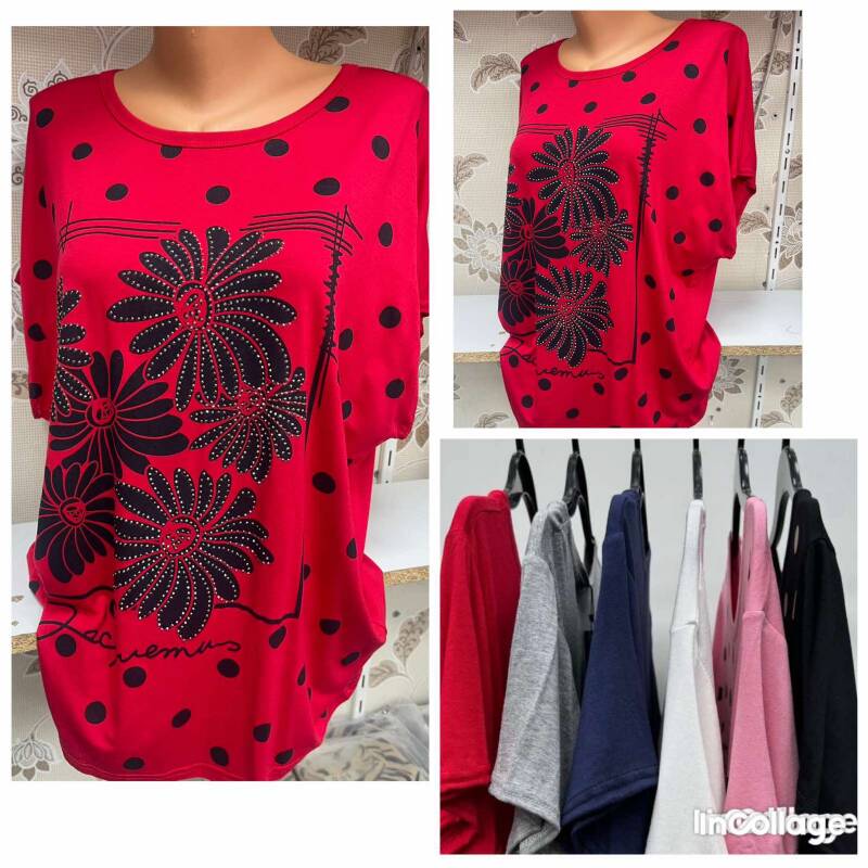 Bluzki damskie Roz L-3XL, Mix Kolor Paczka 12 szt